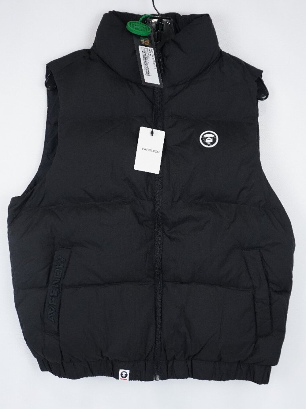 A Bathing Ape AAPE NOW Moonface Logo Down Vest In Black - Men's Size Medium -NWT